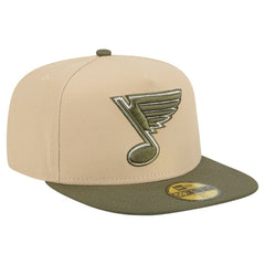 St. Louis Blues New Era Color Pack Two-Tone 59FIFTY A-Frame Fitted Hat - Tan/Olive - NHL 202715434