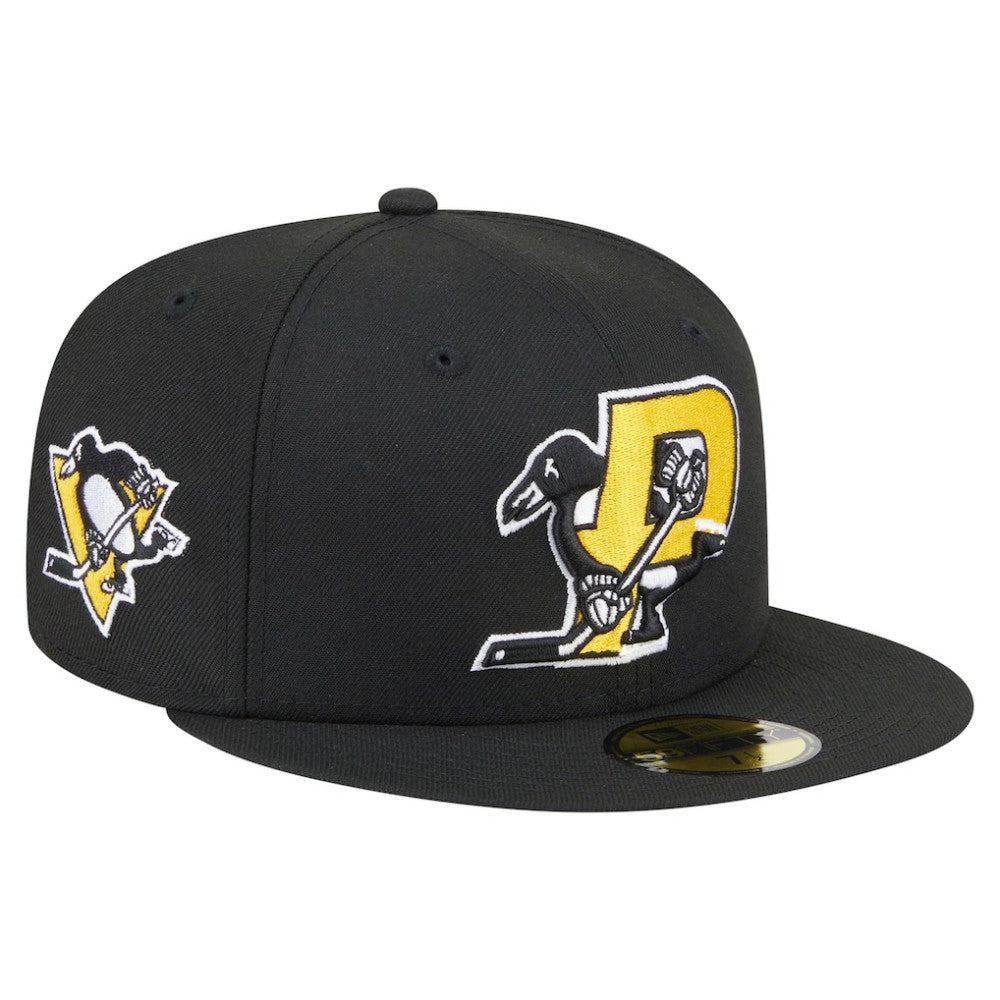 Pittsburgh Penguins New Era Deceptor 59FIFTY Fitted Hat - Black - NHL 202715446