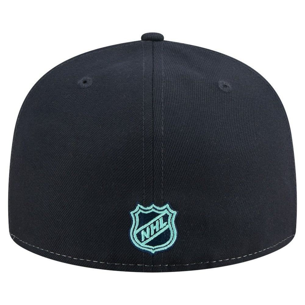 Seattle Kraken New Era Repeat Two-Tone 59FIFTY Fitted Hat - White/Deep Sea Blue - NHL 202715475