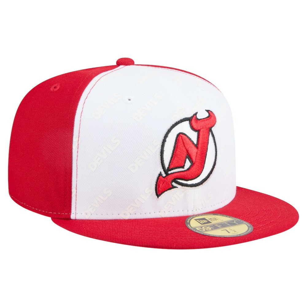 New Jersey Devils New Era Repeat Two-Tone 59FIFTY Fitted Hat - White/Red - NHL 202715478