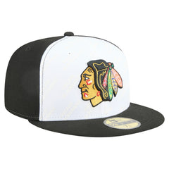 Chicago Blackhawks New Era Repeat Two-Tone 59FIFTY Fitted Hat - White/Black - NHL 202715494