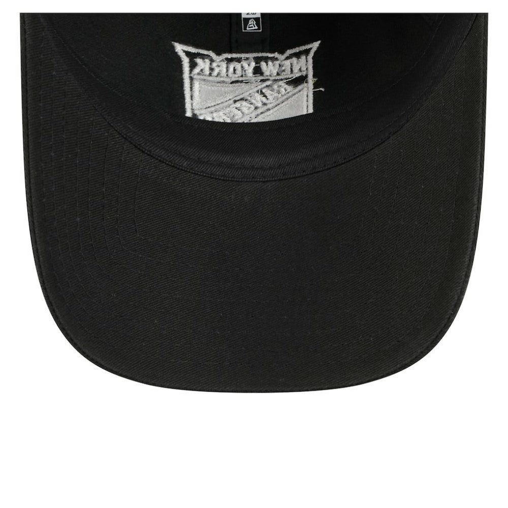 New York Rangers New Era Stamp Fabric Applique 9TWENTY Adjustable Hat - Black - NHL 202715517