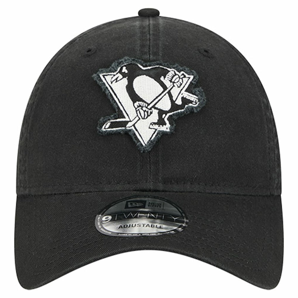 Pittsburgh Penguins New Era Stamp Fabric Applique 9TWENTY Adjustable Hat - Black - NHL 202715519