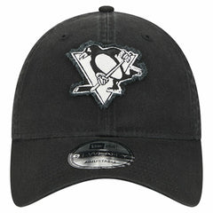 Pittsburgh Penguins New Era Stamp Fabric Applique 9TWENTY Adjustable Hat - Black - NHL 202715519