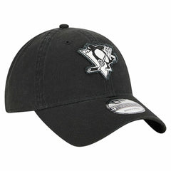 Pittsburgh Penguins New Era Stamp Fabric Applique 9TWENTY Adjustable Hat - Black - NHL 202715519