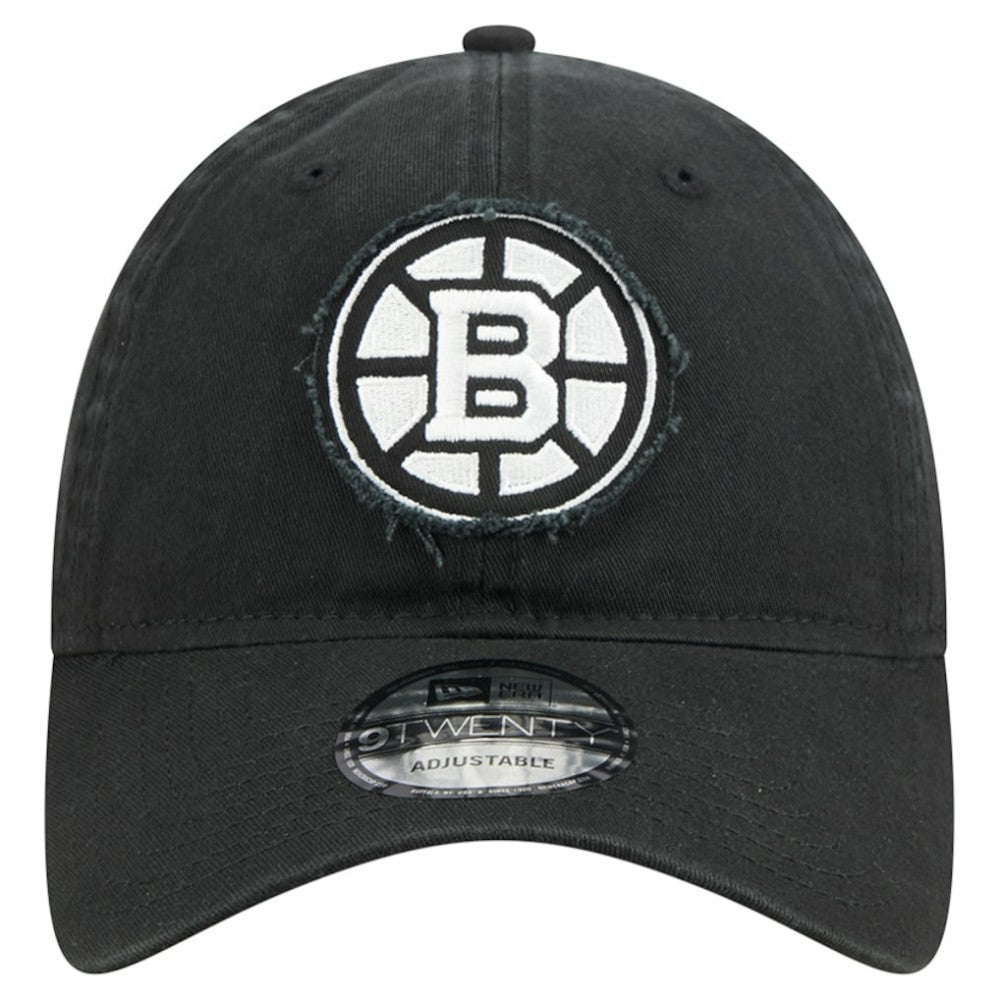 Boston Bruins New Era Stamp Fabric Applique 9TWENTY Adjustable Hat - Black - NHL 202715524