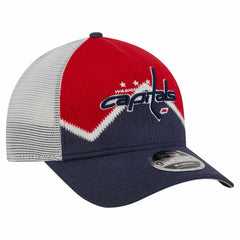 Washington Capitals New Era Hockey Sock 9FORTY A-Frame M-Crown Adjustable Trucker Hat - Navy/Red - NHL 202715527