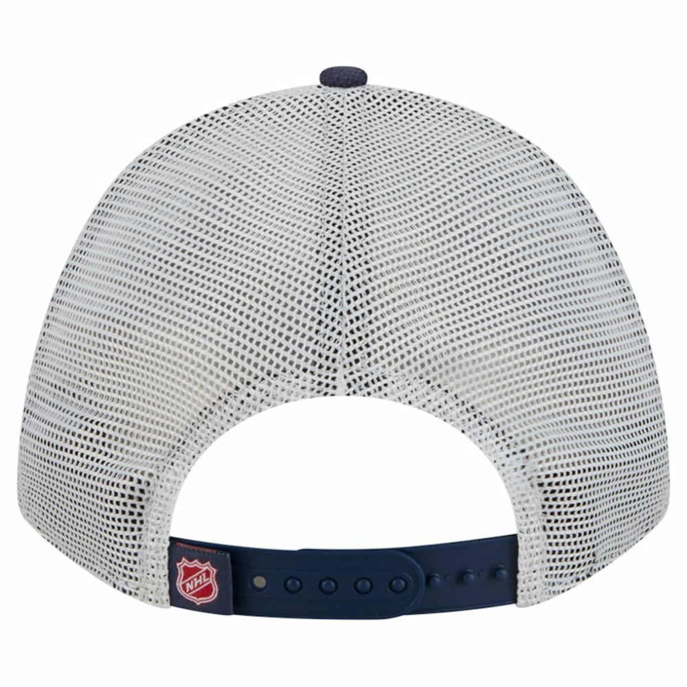 Washington Capitals New Era Hockey Sock 9FORTY A-Frame M-Crown Adjustable Trucker Hat - Navy/Red - NHL 202715527