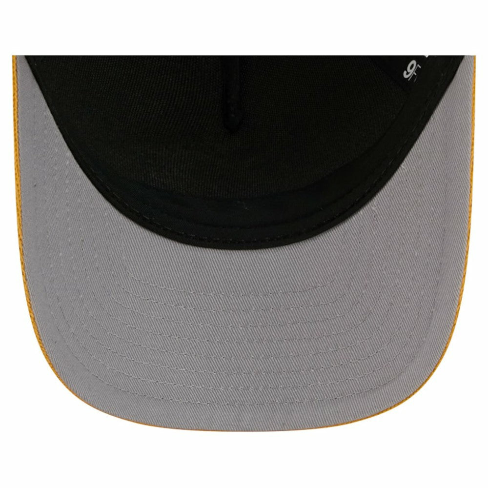 Nashville Predators New Era Hockey Sock 9FORTY A-Frame M-Crown Adjustable Trucker Hat - Gold/Navy - NHL 202715536