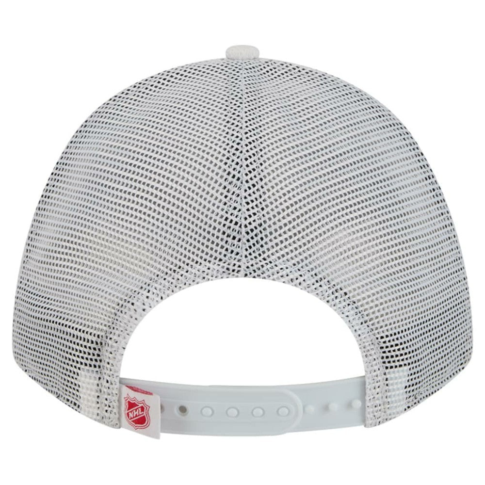 Chicago Blackhawks New Era Hockey Sock 9FORTY A-Frame M-Crown Adjustable Trucker Hat - White/Red - NHL 202715538