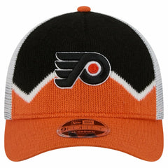 Philadelphia Flyers New Era Hockey Sock 9FORTY A-Frame M-Crown Adjustable Trucker Hat - Orange/Black - NHL 202715541