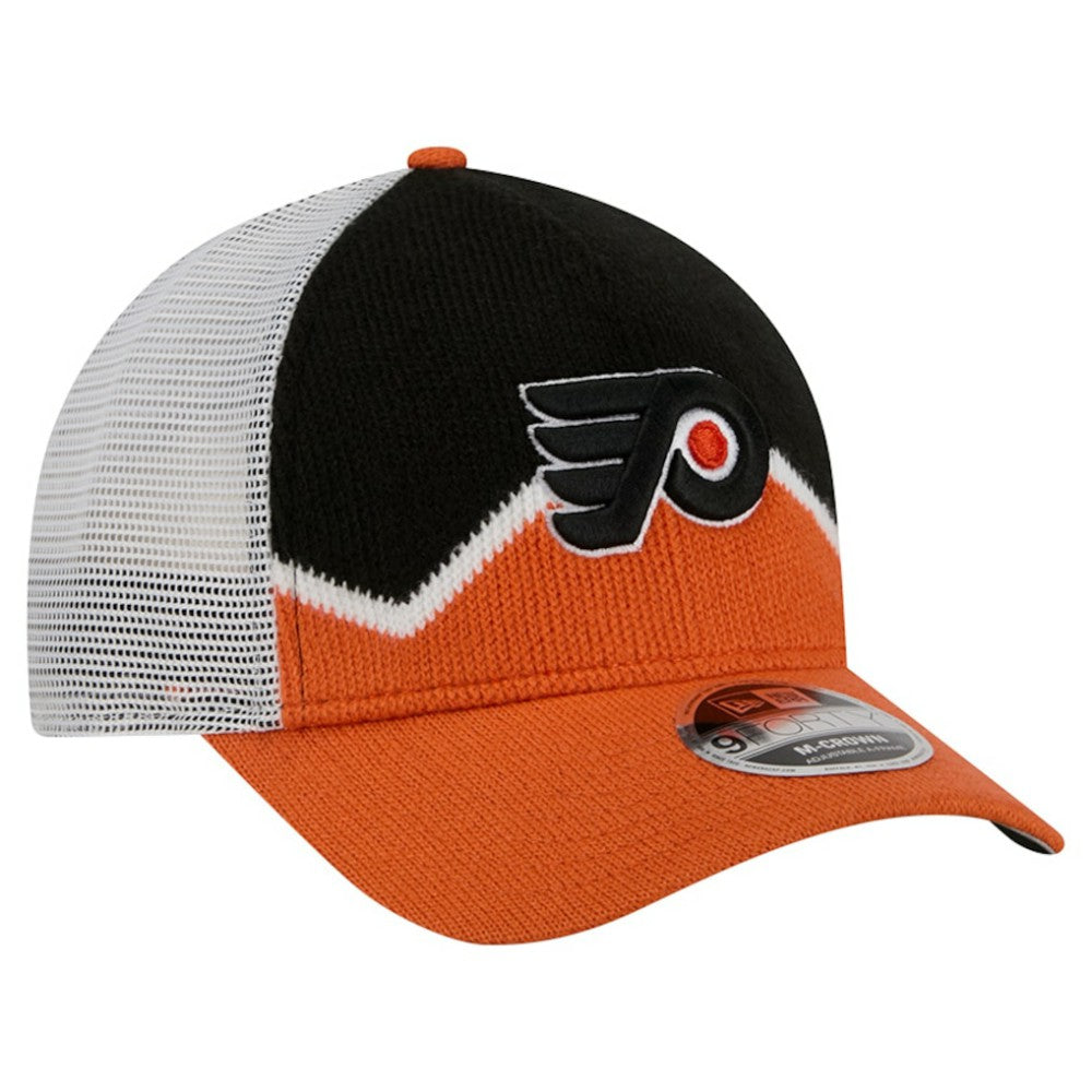 Philadelphia Flyers New Era Hockey Sock 9FORTY A-Frame M-Crown Adjustable Trucker Hat - Orange/Black - NHL 202715541