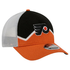 Philadelphia Flyers New Era Hockey Sock 9FORTY A-Frame M-Crown Adjustable Trucker Hat - Orange/Black - NHL 202715541