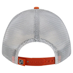 Philadelphia Flyers New Era Hockey Sock 9FORTY A-Frame M-Crown Adjustable Trucker Hat - Orange/Black - NHL 202715541