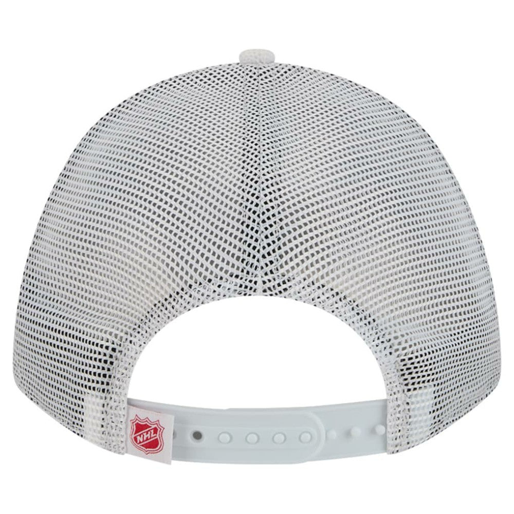 Detroit Red Wings New Era Hockey Sock 9FORTY A-Frame M-Crown Adjustable Trucker Hat - White/Red - NHL 202715543
