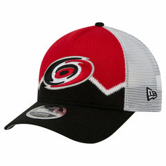 Carolina Hurricanes New Era Hockey Sock 9FORTY A-Frame M-Crown Adjustable Trucker Hat - Black/Red - NHL 202715548
