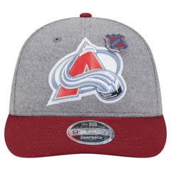 Colorado Avalanche New Era Wool Pin Low Profile 9FIFTY Snapback Hat - Gray/Burgundy - NHL 202715569