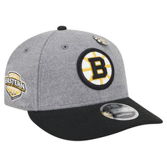 Boston Bruins New Era Wool Pin Low Profile 9FIFTY Snapback Hat - Gray/Black - NHL 202715571