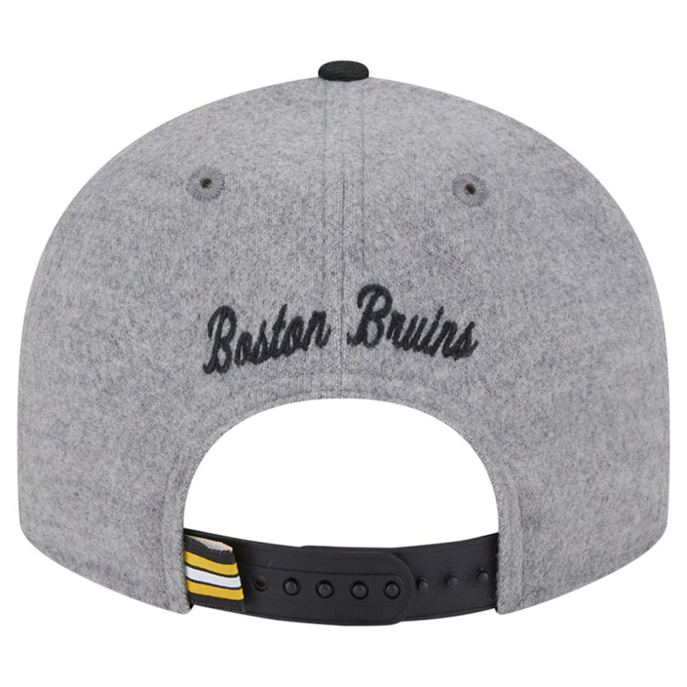Boston Bruins New Era Wool Pin Low Profile 9FIFTY Snapback Hat - Gray/Black - NHL 202715571