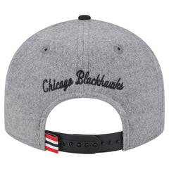 Chicago Blackhawks New Era Wool Pin Low Profile 9FIFTY Snapback Hat - Gray/Black - NHL 202715572