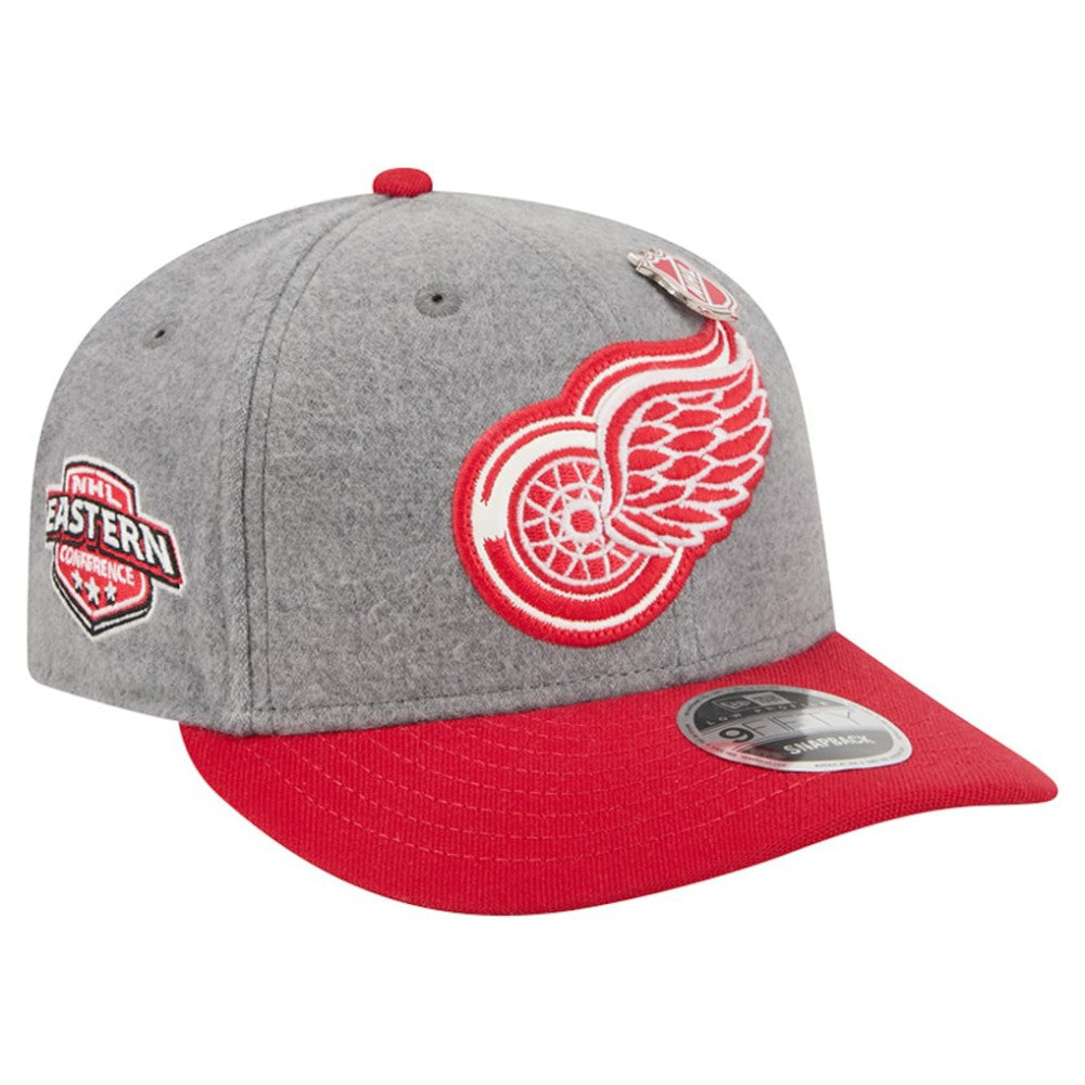 Detroit Red Wings New Era Wool Pin Low Profile 9FIFTY Snapback Hat - Gray/Red - NHL 202715574