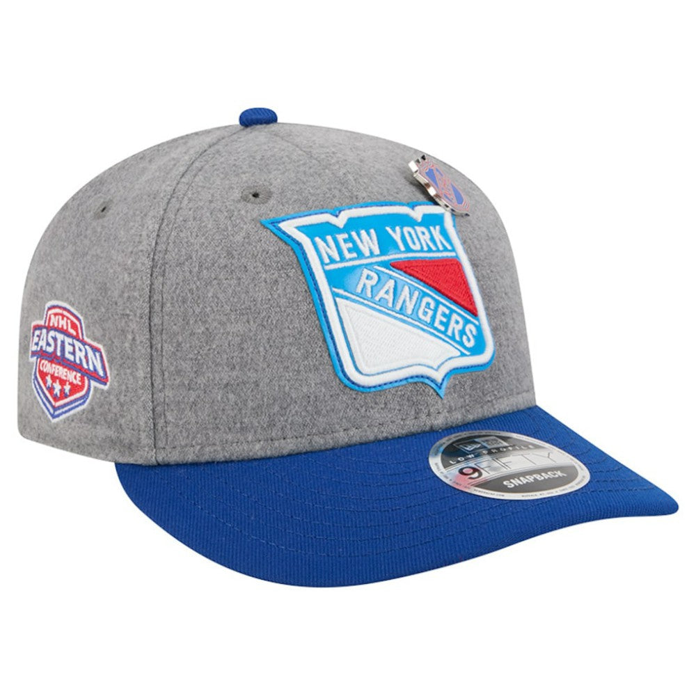 New York Rangers New Era Wool Pin Low Profile 9FIFTY Snapback Hat - Gray/Blue - NHL 202715575