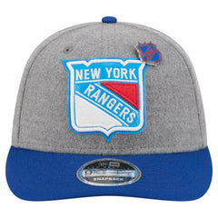 New York Rangers New Era Wool Pin Low Profile 9FIFTY Snapback Hat - Gray/Blue - NHL 202715575