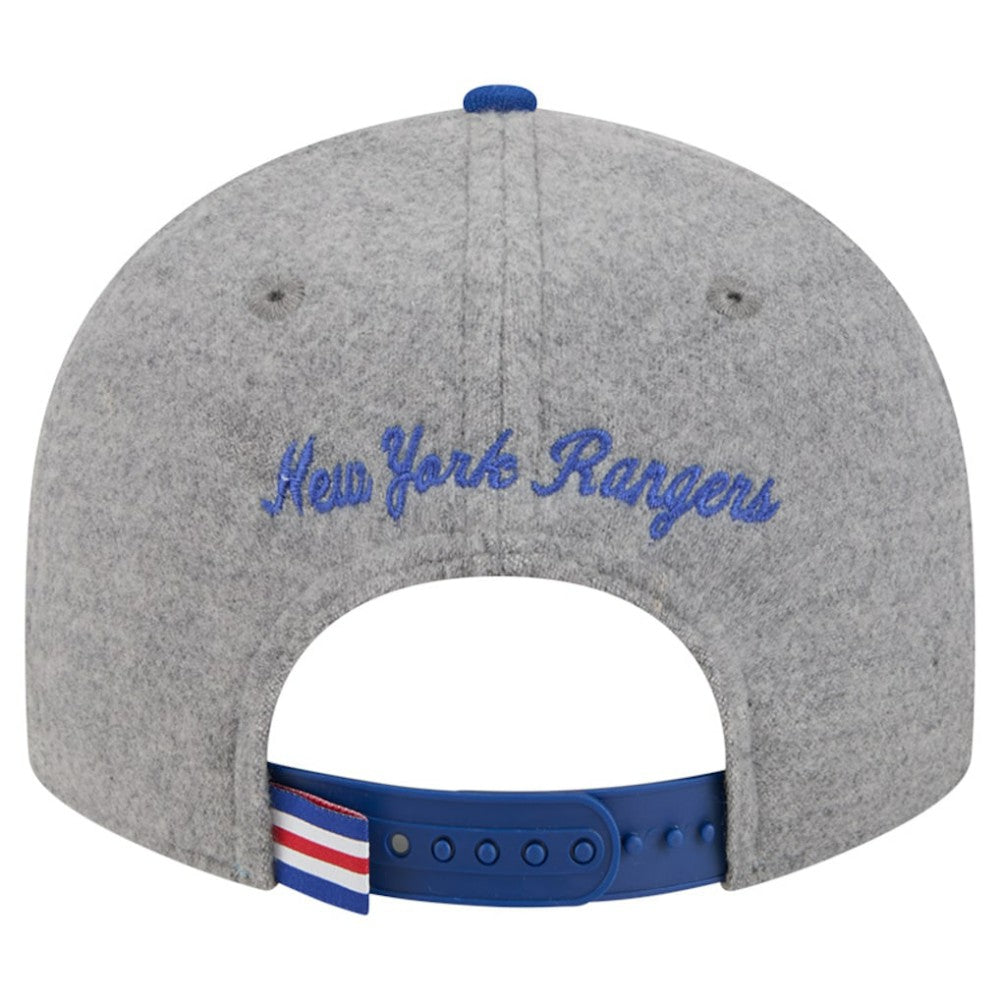 New York Rangers New Era Wool Pin Low Profile 9FIFTY Snapback Hat - Gray/Blue - NHL 202715575