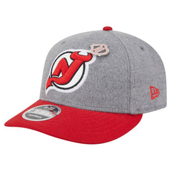 New Jersey Devils New Era Wool Pin Low Profile 9FIFTY Snapback Hat - Gray/Red - NHL 202715576