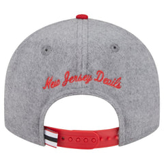 New Jersey Devils New Era Wool Pin Low Profile 9FIFTY Snapback Hat - Gray/Red - NHL 202715576