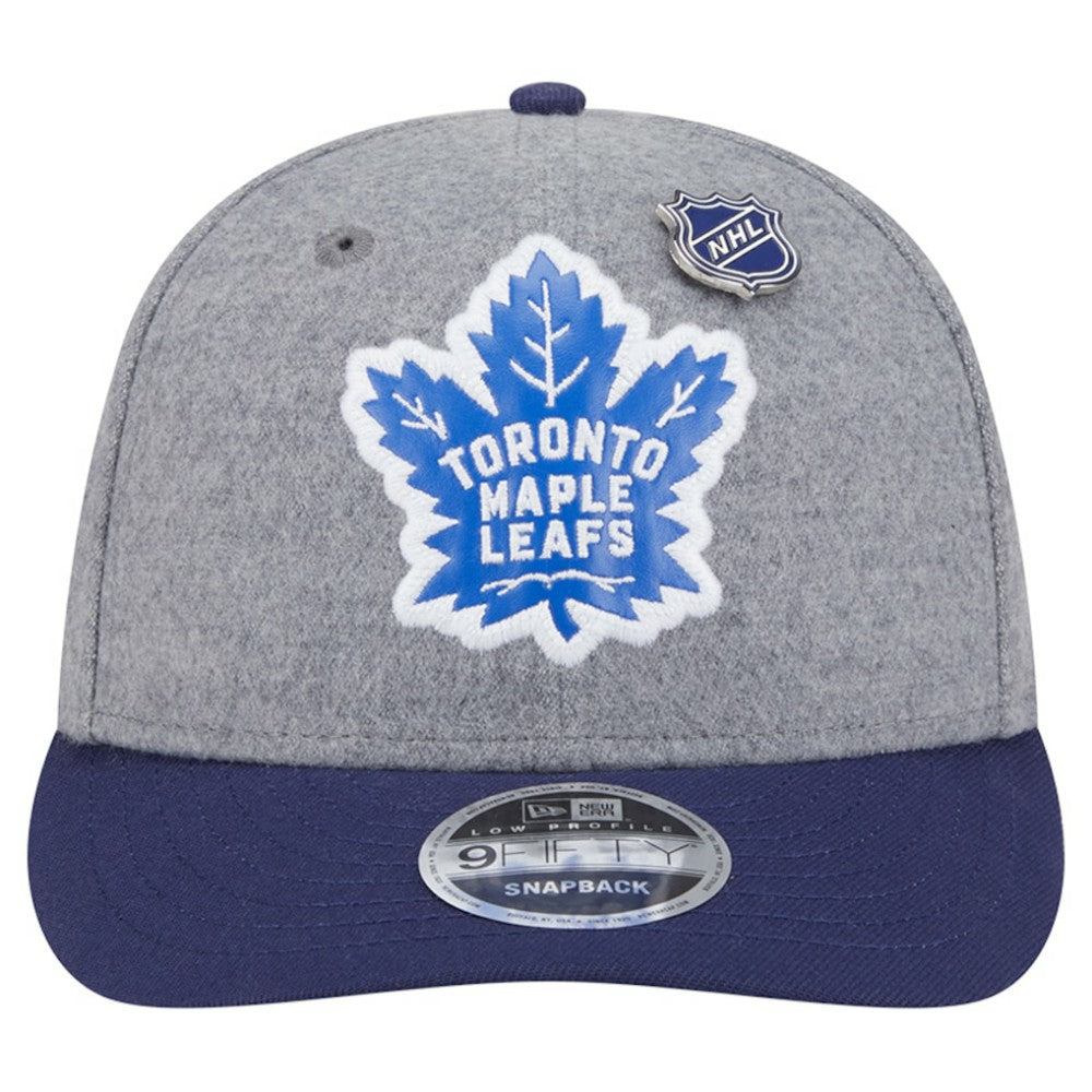 Toronto Maple Leafs New Era Wool Pin Low Profile 9FIFTY Snapback Hat - Gray/Blue - NHL 202715577