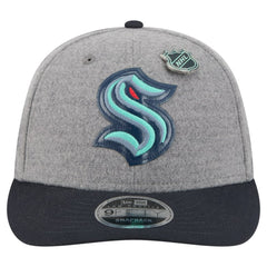 Seattle Kraken New Era Wool Pin Low Profile 9FIFTY Snapback Hat - Gray/Deep Sea Blue - NHL 202715578