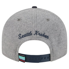 Seattle Kraken New Era Wool Pin Low Profile 9FIFTY Snapback Hat - Gray/Deep Sea Blue - NHL 202715578