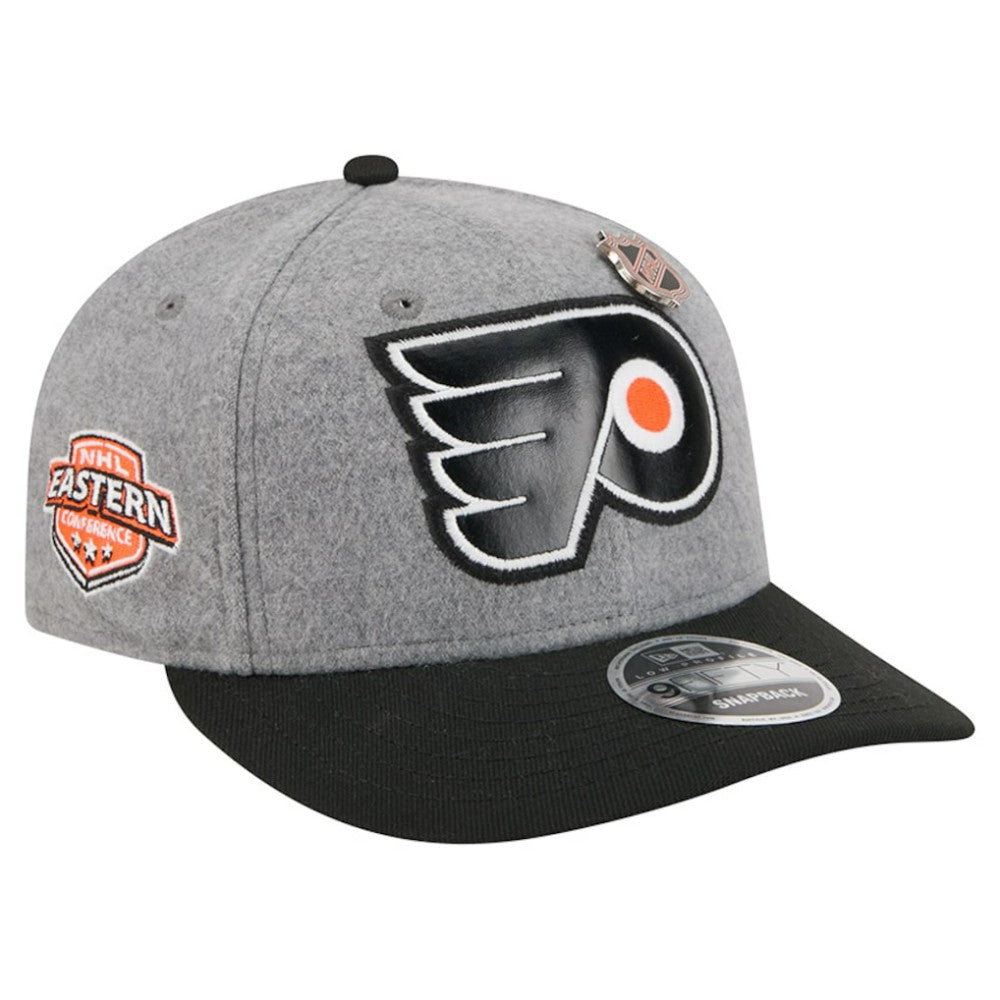 Philadelphia Flyers New Era Wool Pin Low Profile 9FIFTY Snapback Hat - Gray/Black - NHL 202715580