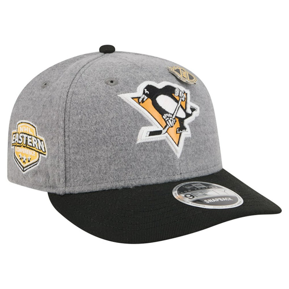 Pittsburgh Penguins New Era Wool Pin Low Profile 9FIFTY Snapback Hat - Gray/Black - NHL 202715581