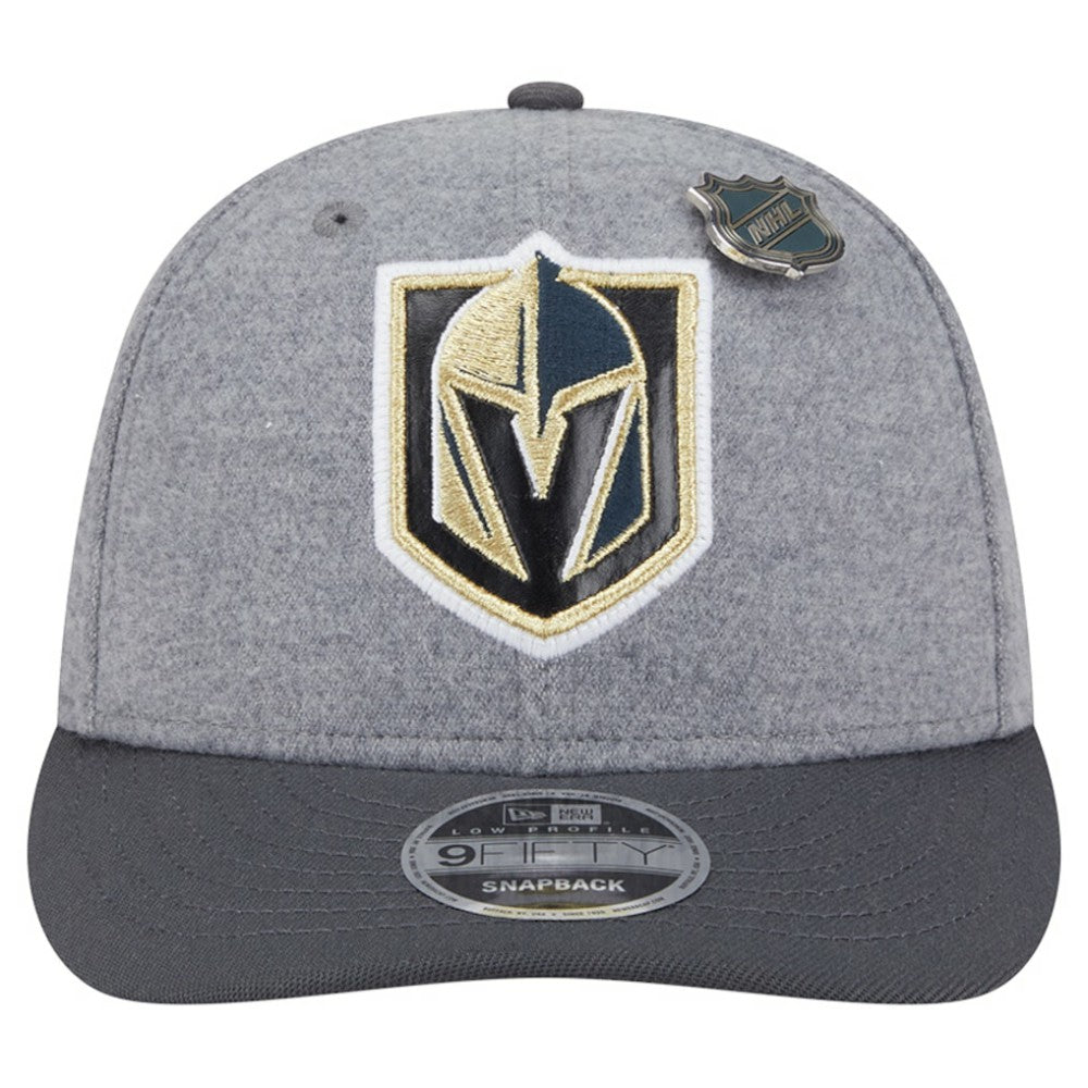 Vegas Golden Knights New Era Wool Pin Low Profile 9FIFTY Snapback Hat - Gray/Black - NHL 202715583