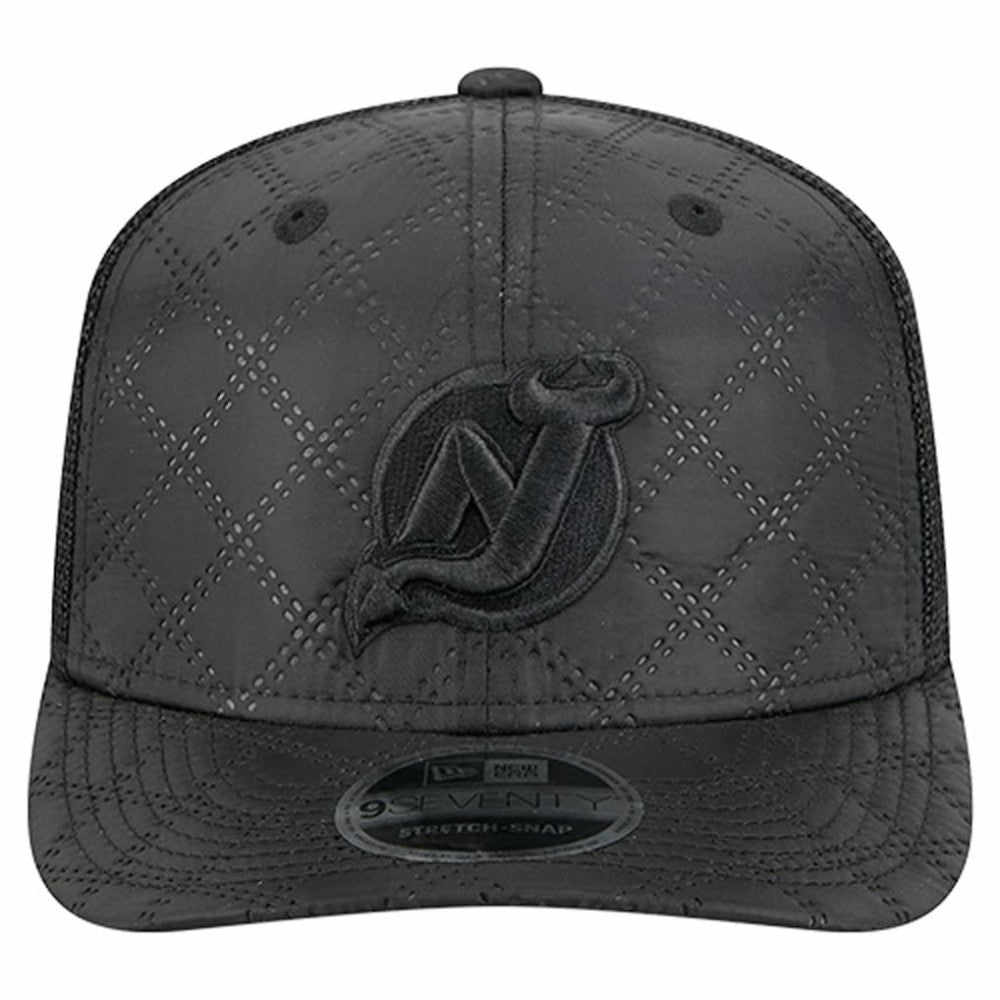 New Jersey Devils New Era Quilted Nylon 9SEVENTY Adjustable Trucker Hat - Black - NHL 202715656