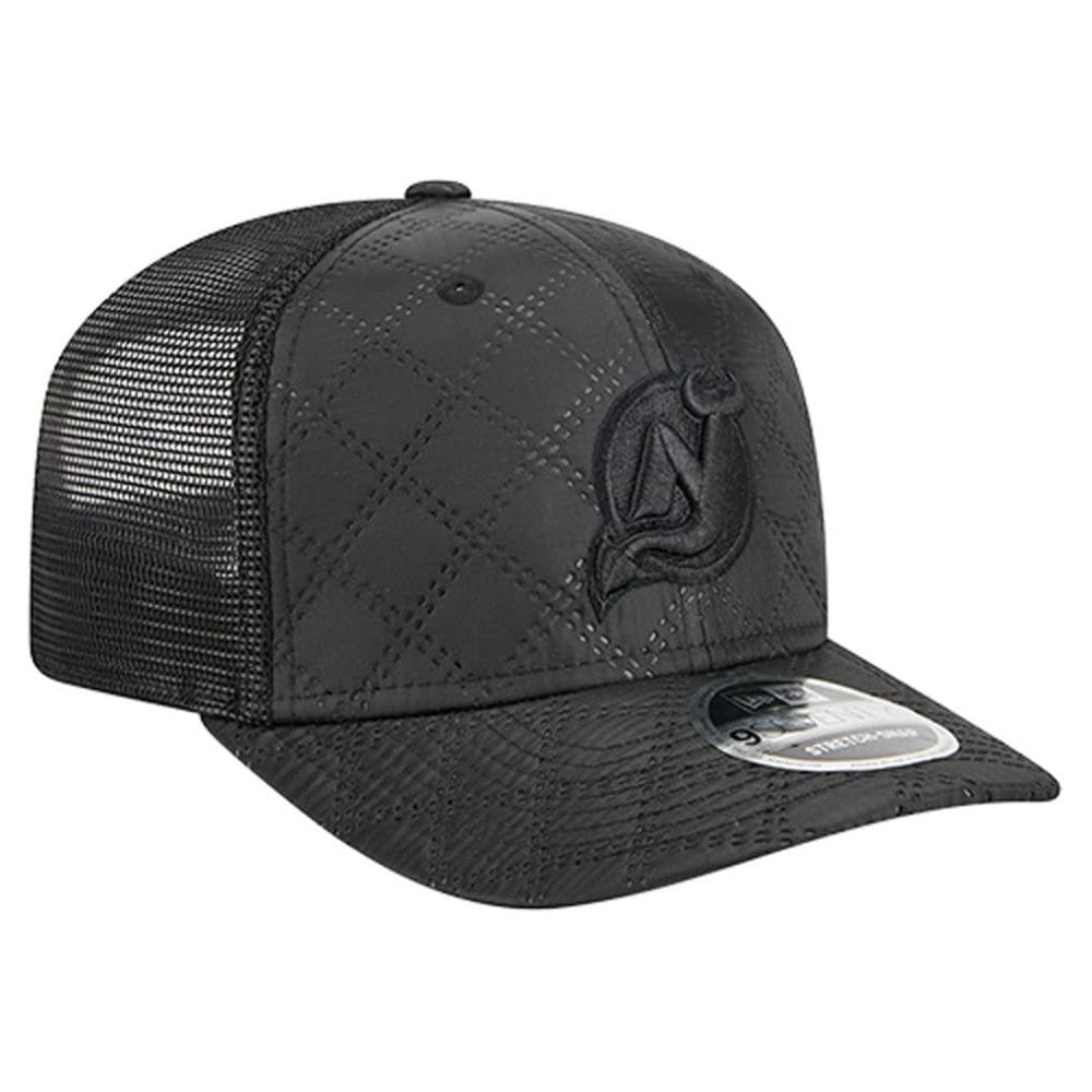 New Jersey Devils New Era Quilted Nylon 9SEVENTY Adjustable Trucker Hat - Black - NHL 202715656