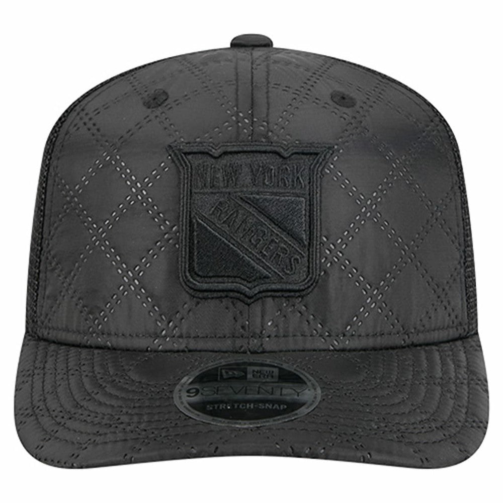 New York Rangers New Era Quilted Nylon 9SEVENTY Adjustable Trucker Hat - Black - NHL 202715658