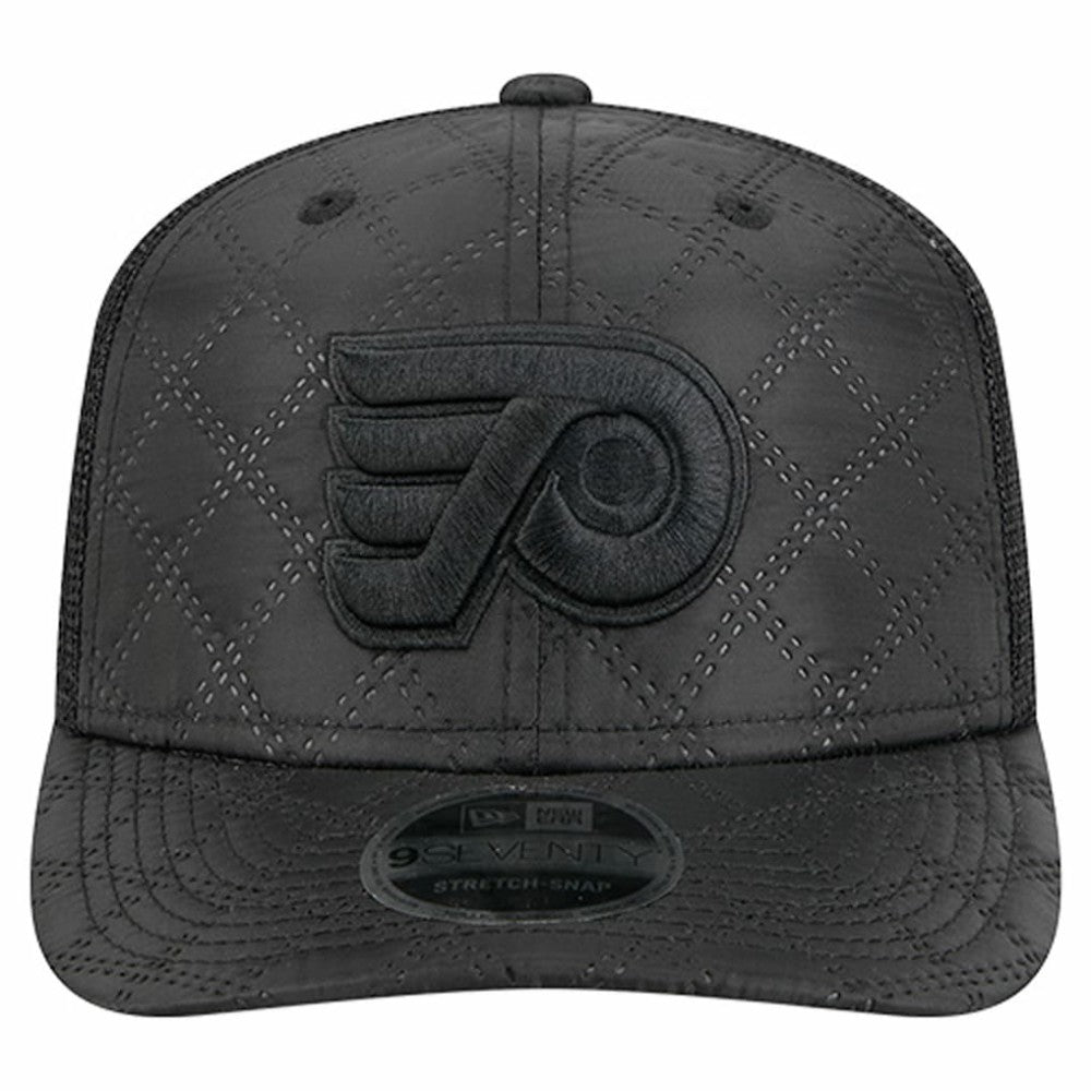 Philadelphia Flyers New Era Quilted Nylon 9SEVENTY Adjustable Trucker Hat - Black - NHL 202715659