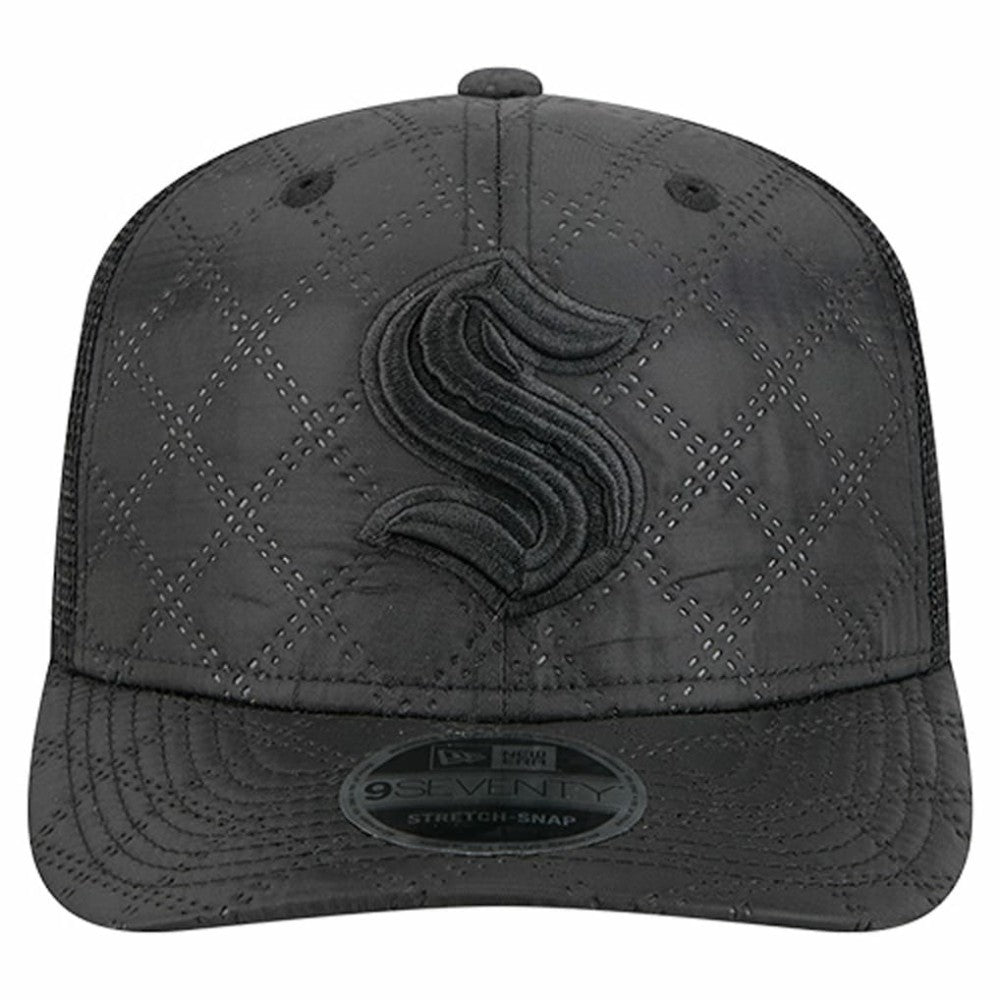 Seattle Kraken New Era Quilted Nylon 9SEVENTY Adjustable Trucker Hat - Black - NHL 202715662