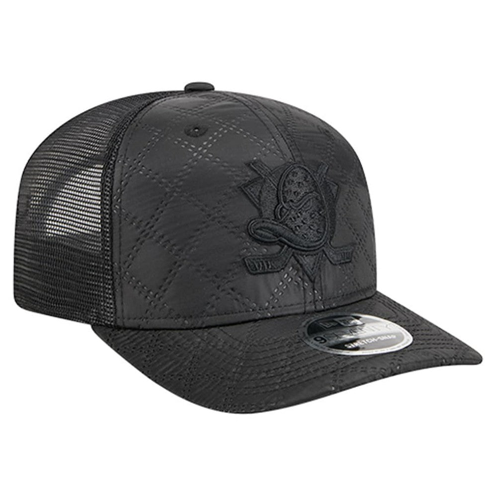 Anaheim Ducks New Era Quilted Nylon 9SEVENTY Adjustable Trucker Hat - Black - NHL 202715668