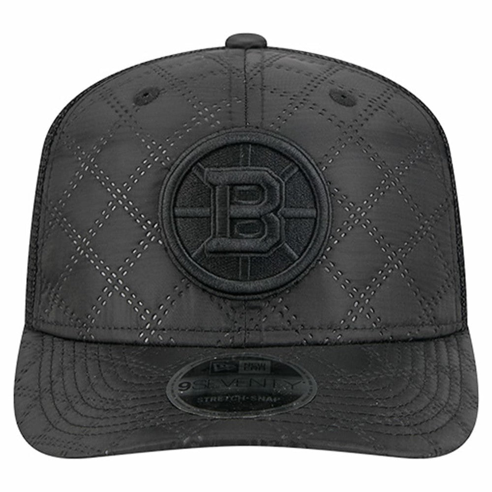 Boston Bruins New Era Quilted Nylon 9SEVENTY Adjustable Trucker Hat - Black - NHL 202715669