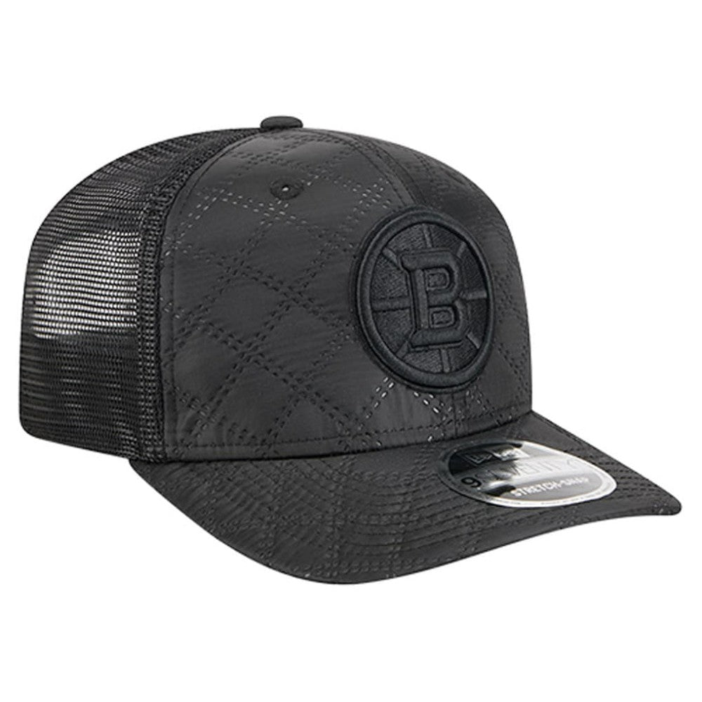 Boston Bruins New Era Quilted Nylon 9SEVENTY Adjustable Trucker Hat - Black - NHL 202715669