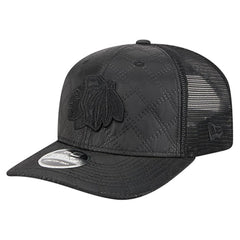 Chicago Blackhawks New Era Quilted Nylon 9SEVENTY Adjustable Trucker Hat - Black - NHL 202715672