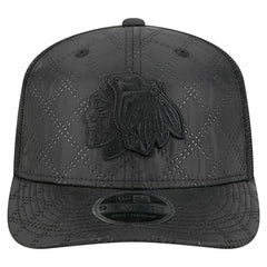 Chicago Blackhawks New Era Quilted Nylon 9SEVENTY Adjustable Trucker Hat - Black - NHL 202715672