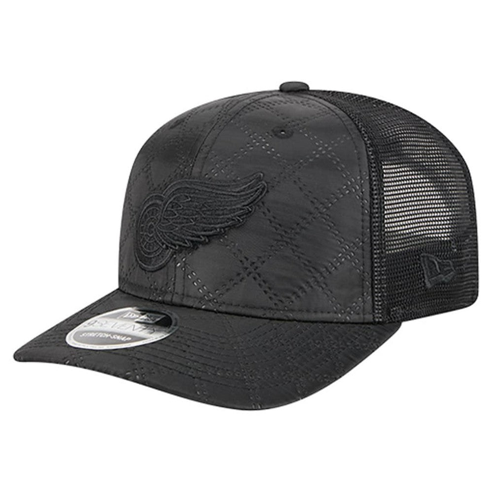 Detroit Red Wings New Era Quilted Nylon 9SEVENTY Adjustable Trucker Hat - Black - NHL 202715673