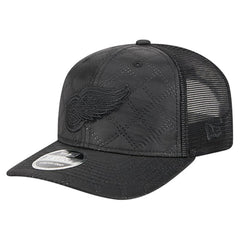 Detroit Red Wings New Era Quilted Nylon 9SEVENTY Adjustable Trucker Hat - Black - NHL 202715673