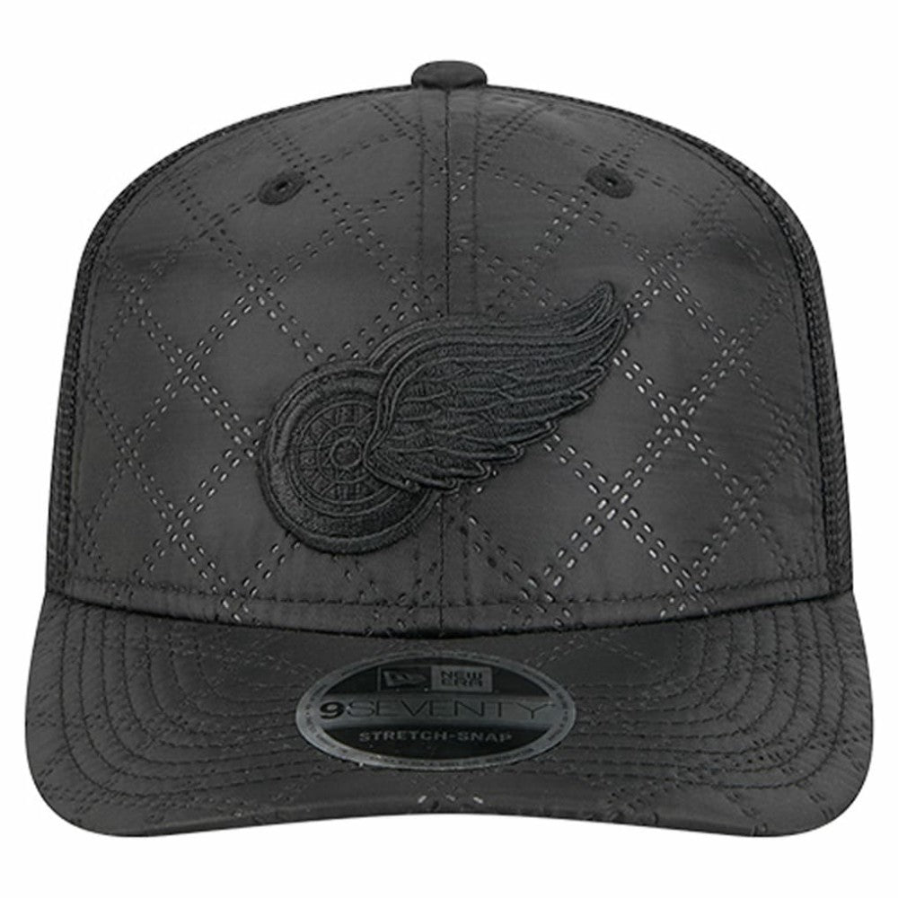 Detroit Red Wings New Era Quilted Nylon 9SEVENTY Adjustable Trucker Hat - Black - NHL 202715673