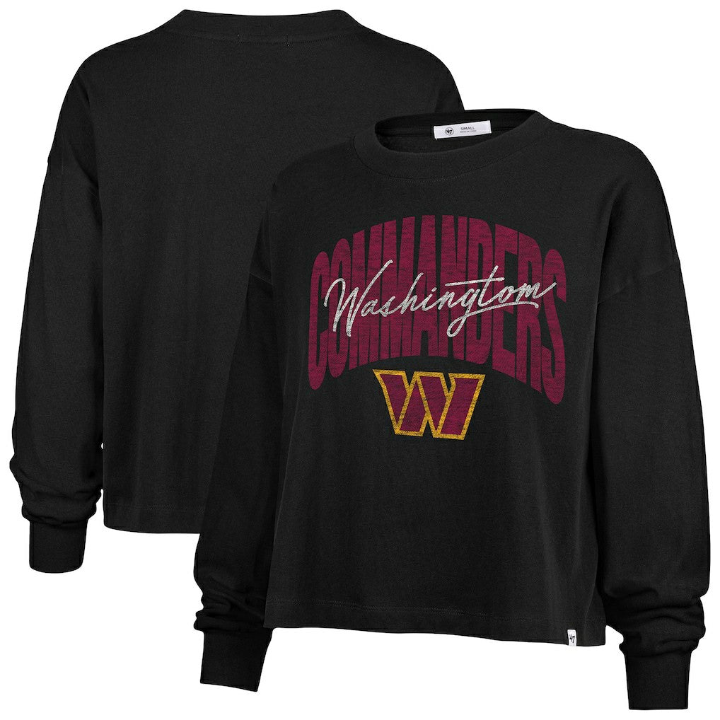 47 brand Washington Commanders '47 Women's Plus Size Muse Sydney Long Sleeve T-Shirt Black